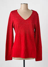 Pull coupe cintrée manches longues rouge FRED SABATIER femme