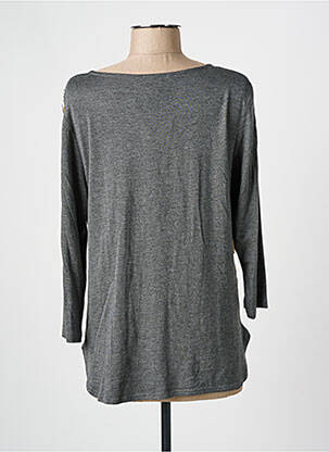 Top imprimé fantaisie manches 3/4 gris FRANK WALDER femme