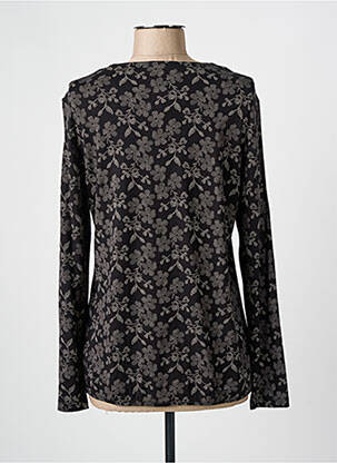 Top imprimé fantaisie manches longues noir HAJO femme