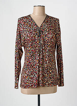 Top imprimé fantaisie manches longues noir GRIFFON femme