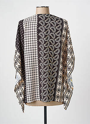 Blouse imprimé fantaisie sans manche beige MERI & ESCA femme