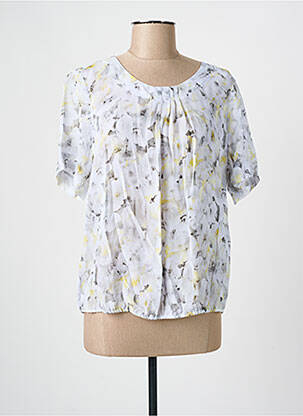 Blouse col rond manches courtes gris FRANK WALDER femme