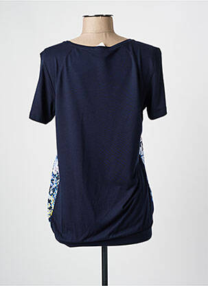 Top imprimé fantaisie manches courtes bleu HAJO femme
