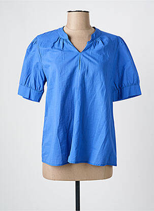 Blouse manches courtes manches courtes bleu GRIFFON femme