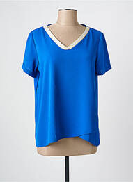 Blouse manches courtes manches courtes bleu THE STYLE femme