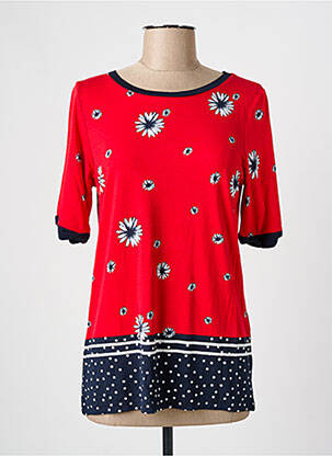 Tunique manches courtes coupe fluide rouge HAJO femme