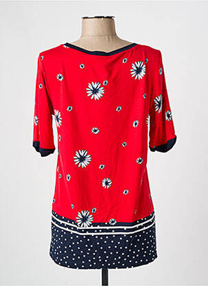 Tunique manches courtes coupe fluide rouge HAJO femme
