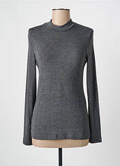 Pull col roulé gris FRANCE RIVOIRE pour femme seconde vue