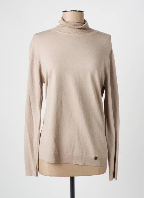 Pull col roulé beige CONCRETO pour femme