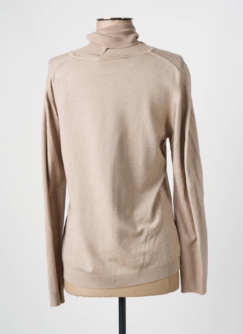 Pull col roulé beige CONCRETO pour femme