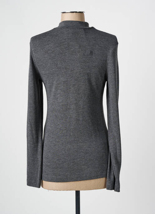 Pull col roulé gris FRANCE RIVOIRE pour femme