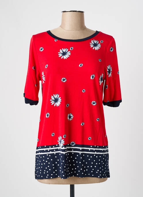 Tunique manches courtes rouge HAJO pour femme