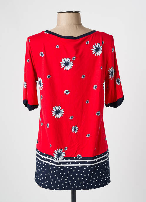 Tunique manches courtes rouge HAJO pour femme