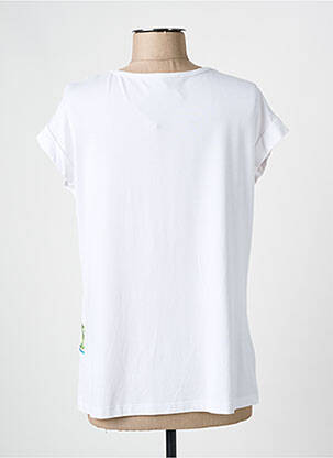 T-shirt stretch manches courtes blanc FRANK WALDER femme
