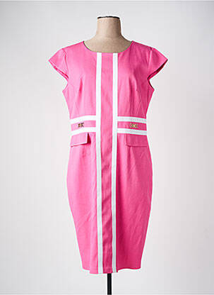 Robe mi-longue sans manche sans manche rose ESTEL COLLECTION femme