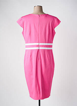 Robe mi-longue sans manche sans manche rose ESTEL COLLECTION femme