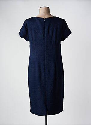 Robe mi-longue manches courtes manches courtes bleu ESTEL COLLECTION femme