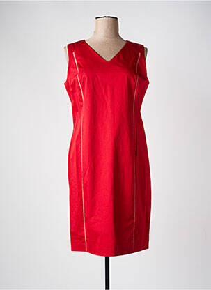 Robe mi-longue sans manche sans manche rouge BRUNO SAINT HILAIRE femme