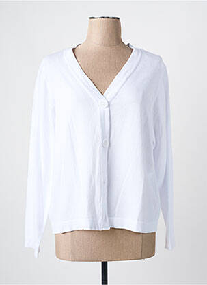Gilet manches longues stretch blanc MARBLE femme