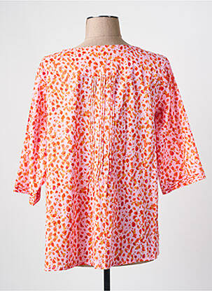 Chemisier tissage popeline manches 3/4 rose AGATHE & LOUISE femme