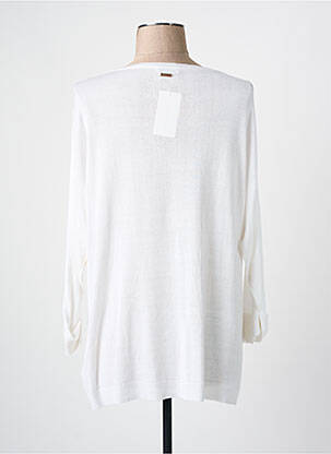 Pull tunique stretch manches longues blanc VIRIATO femme