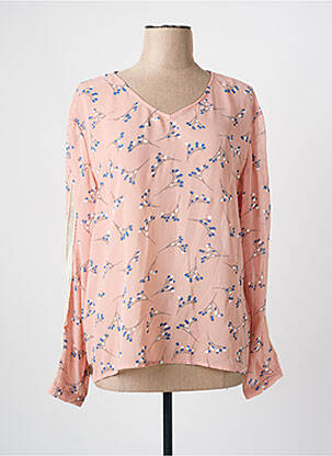 Blouse légère et transparente manches longues rose NUMEROLOGIE femme