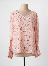 Blouse légère et transparente manches longues rose NUMEROLOGIE femme
