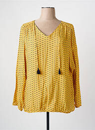Blouse imprimé fantaisie manches longues jaune RABE femme