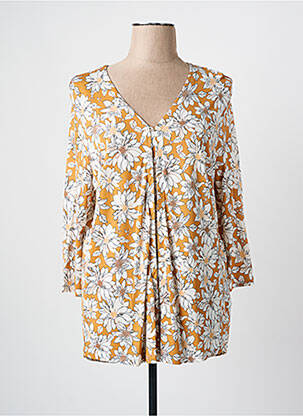 Blouse imprimé fleurs manches longues beige OLSEN femme