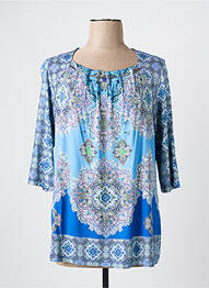 T-shirt stretch manches 3/4 bleu DIVAS femme