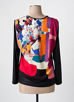 Blouse imprimé fantaisie manches longues noir FRANCE RIVOIRE femme