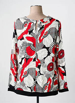 Blouse imprimé fleurs manches longues rouge MERI & ESCA femme