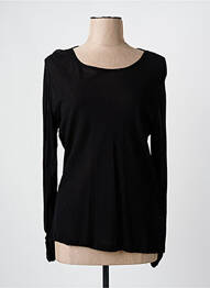 Top coupe cintrée manches longues noir KATMAI femme