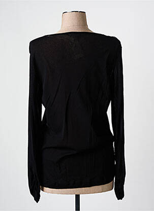 Top coupe cintrée manches longues noir KATMAI femme