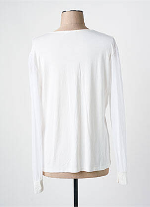 Top tissage jersey manches longues beige MONICA BRAGHINI femme