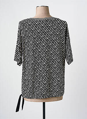 Blouse imprimé fantaisie manches courtes noir FRANK WALDER femme