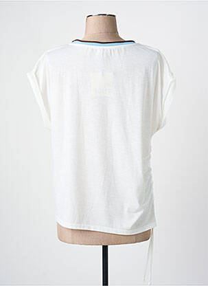 T-shirt sérigraphie manches courtes bleu PAZ TORRAS femme