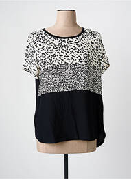 Top stretch manches courtes noir PAUSE CAFE femme