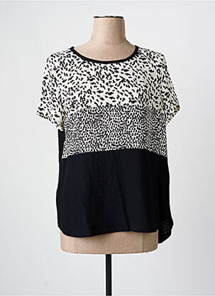 Top stretch manches courtes noir PAUSE CAFE femme