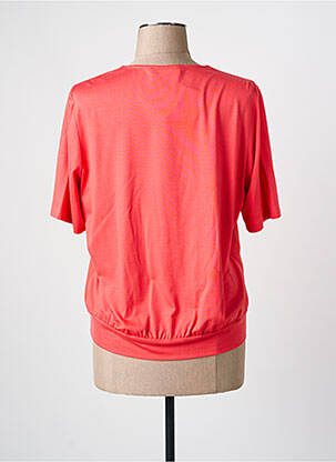 T-shirt col v manches courtes orange FRANK WALDER femme
