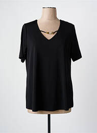 Blouse manches courtes manches courtes noir DANEVA femme