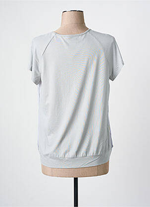 Blouse imprimé fleurs manches courtes gris FRANK WALDER femme