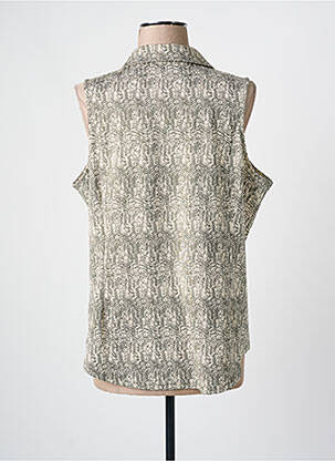 Top tissage jersey sans manche vert K-DESIGN femme