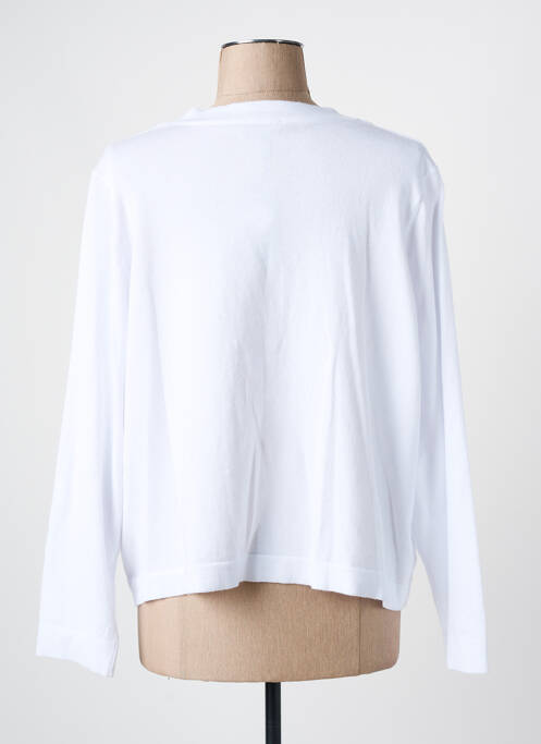 Gilet manches longues blanc MARBLE pour femme