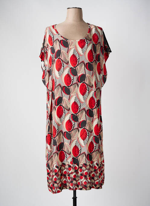 Robe mi-longue rouge GRIFFON pour femme