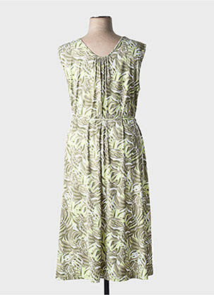 Robe mi-longue sans manche sans manche vert MARBLE femme