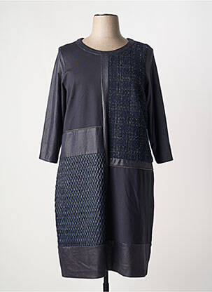 Robe mi-longue manches longues manches longues bleu MERI & ESCA femme