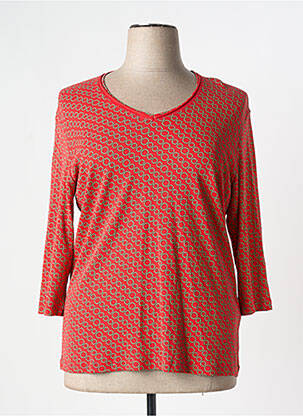 T-shirt imprimé fantaisie manches 3/4 orange OLSEN femme