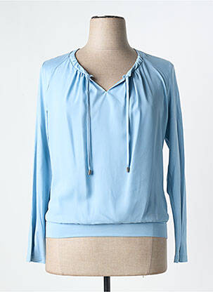 Blouse manches longues manches longues bleu FRANK WALDER femme