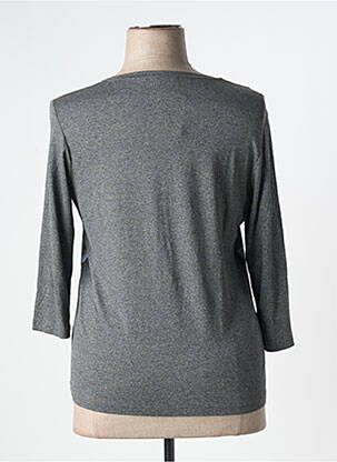 T-shirt manches 3/4 manches 3/4 gris FRANK WALDER femme